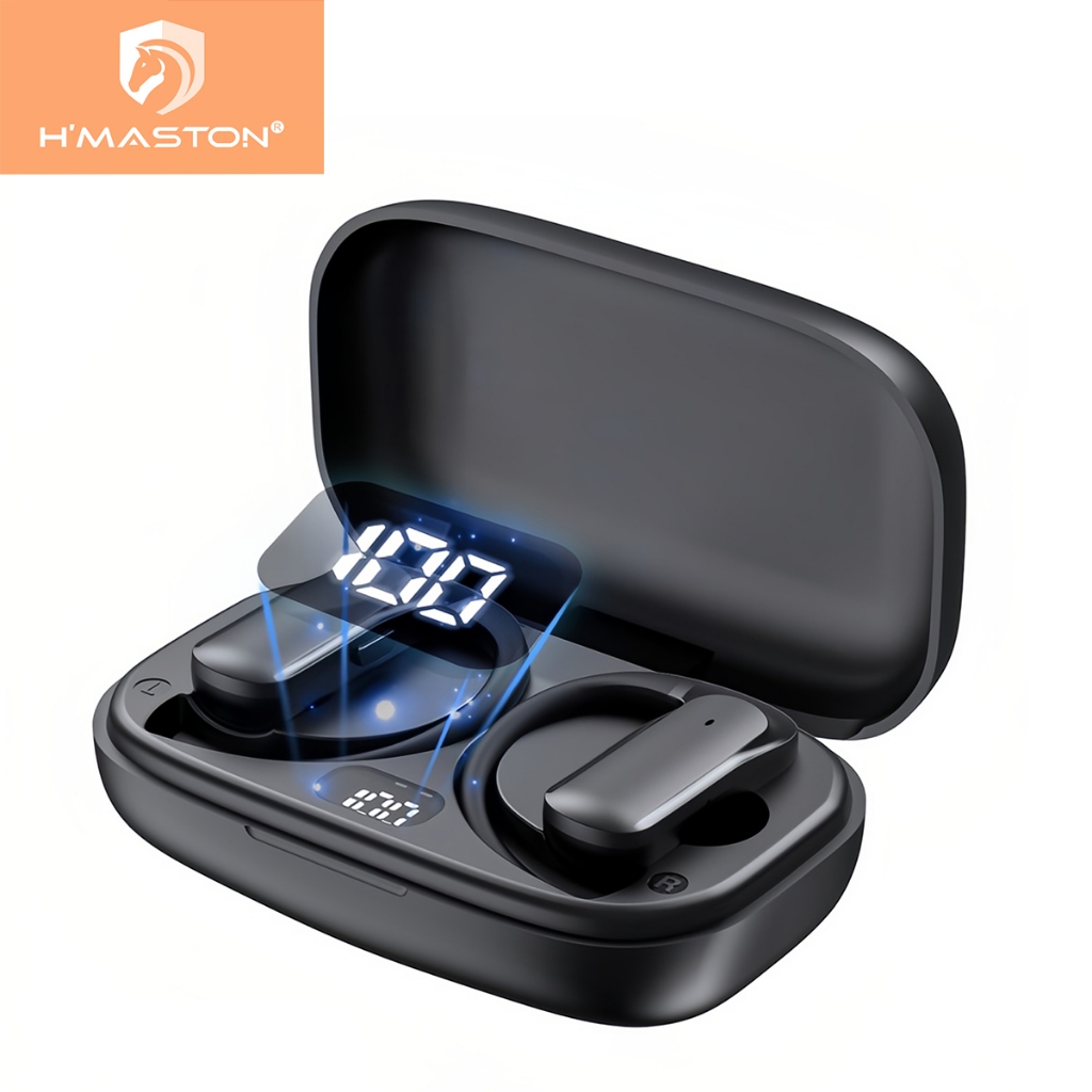 H'maston Fone De Ouvido Bluetooth 5.3 Tws Hifi Com Luz Led Ipx5 Rs-56 em Oferta na Shopee