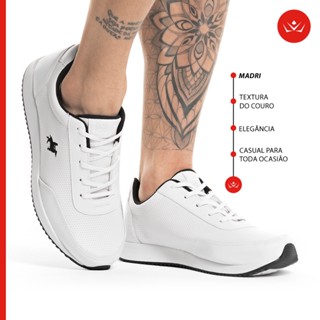 Tênis Masculino Polo Vili Madri Branco Casual