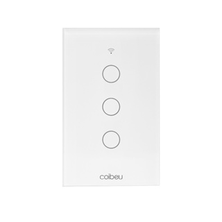 COIBEU Tuya WiFi Interruptor De Luz Inteligente 3 gang Wall Touch Switch Trabalho Com Alexa Google Home em Oferta na Shopee