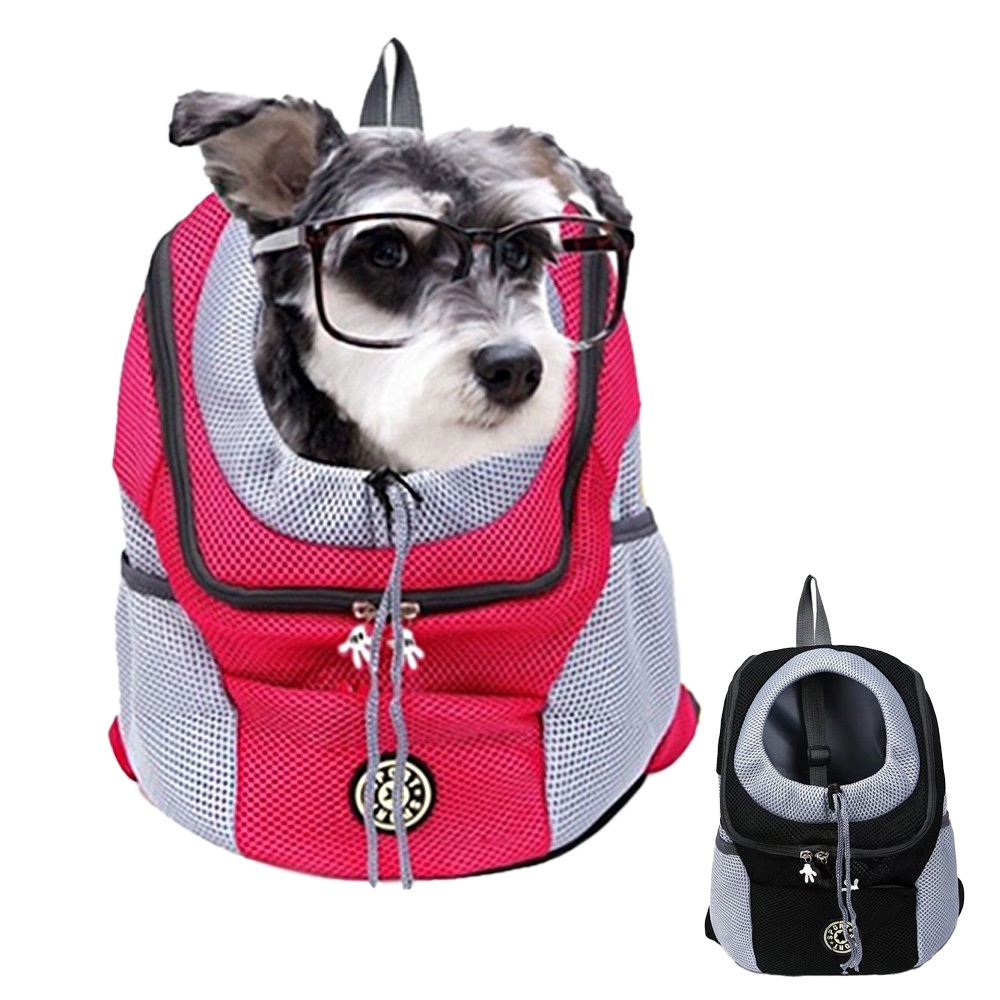 Mochila Portátil De Viagem Para Cachorro Gato De Estimação Pet Animais De Malha Respirável Bolsa De Ombro Duplo Cães em Oferta na Shopee