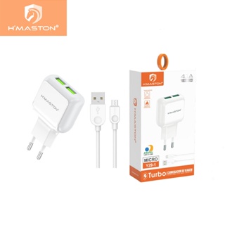 H'maston Carregador Turbo Y29 Rápido Portátil 2 USB Com Cabo de Carregamento V8 ios Tipo-c E Com Proteção Eletrostática em Oferta na Shopee
