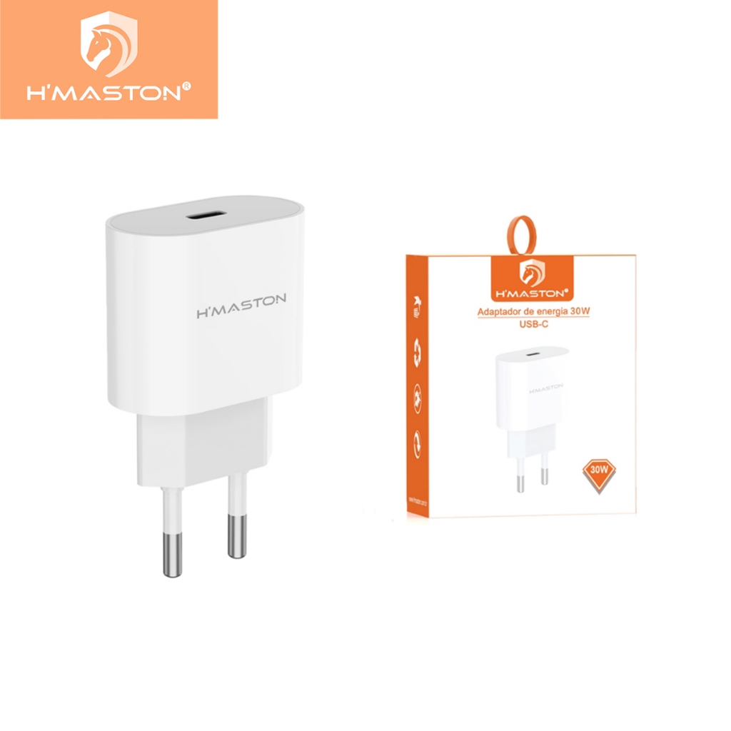 H'maston CB-16 Carregador Tipo-C de Carregamento Turbo 30w Fonte 3A Torre Carregar Celular Portátil em Oferta na Shopee
