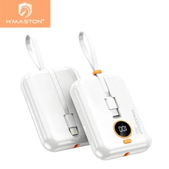 H'maston YD-21 Carregador Portátil Power Bank 10000mah com tipo c e Display Energia Inteligente
