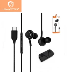 H'maston EAR-01 Fone de ouvido Tipo-c chamada de voz 1,2 metro para Samsung e PC