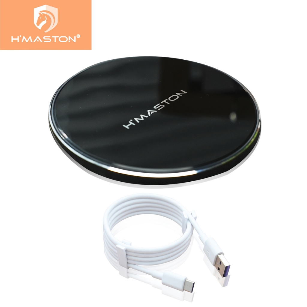 H'maston YD-27 Carregador  Portátil Power Bank Sem Fio Indução Super Rápida Com luz LED em Oferta na Shopee