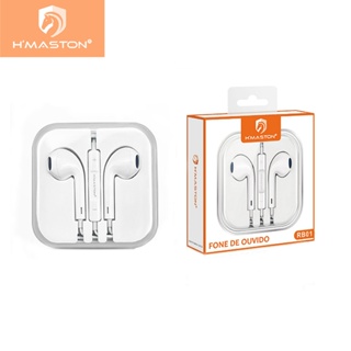 H'maston RB01/RB02/RB03 Fone de ouvido Branco Para Alto ótima/ todos android P2 OU TYPE-C/Lightning/P2 em Oferta na Shopee