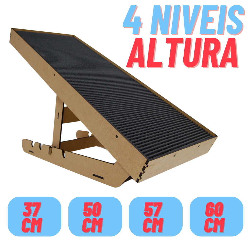 Rampa Escada Pet Até 20 kg-45 à 60 de altura com Antiderrapante Indicada para sofás/Camas baixas