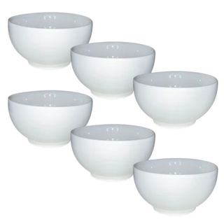 6 Cumbuca Tigela Bowl Capri 500ml Grande Sopeira Açai Caldos Porcelana em Oferta na Shopee