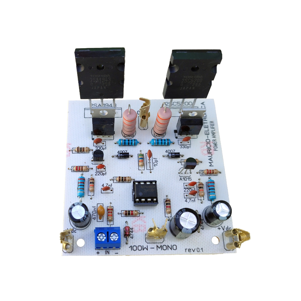 Placa Montada Amplificador 100w Rms 4 Ohms 2sc5200/2sa1943 — imagem 2 de 2