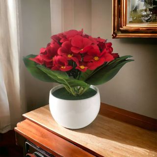 Arranjo Completo Vaso Com Musgo + Violeta Artificial Folhagem Decoração em Oferta na Shopee