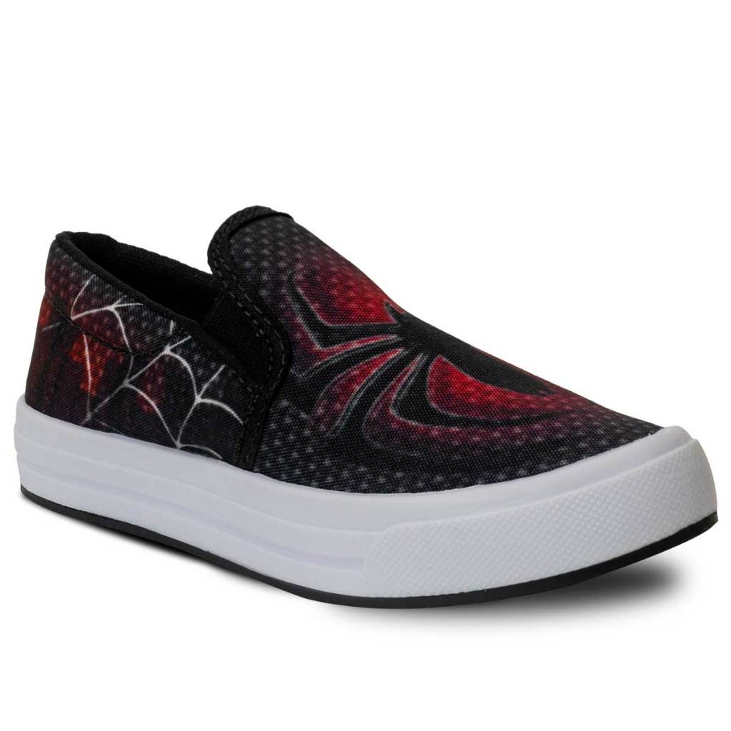 Tenis Slip On Infantil Nº 23 Ao 34 Calce Facil Masculino Aranha 11.128