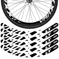 Kit 12 Adesivos Vmaxx Roda Bike Vzan Lt Freio a Disco Bicicleta Ciclismo Aro 26 29 Preto e Branco
