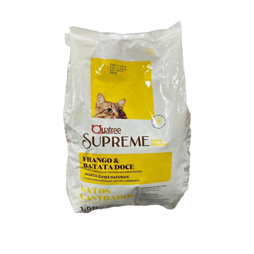 Ração para Gatos Castrados Quatree Frango e Batata Doce 1KG