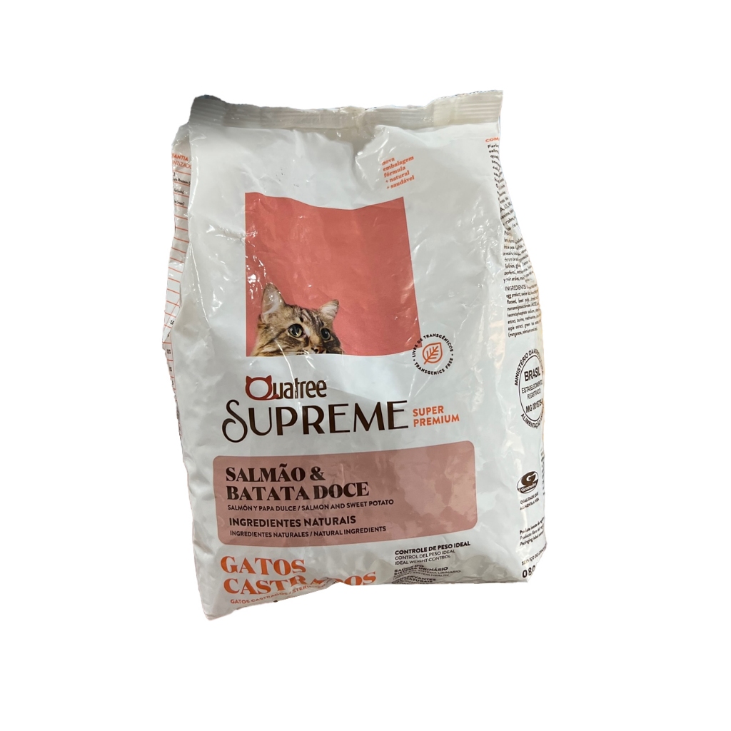 Ração Quatree Super Premium para Gatos Salmão e Batata Doce