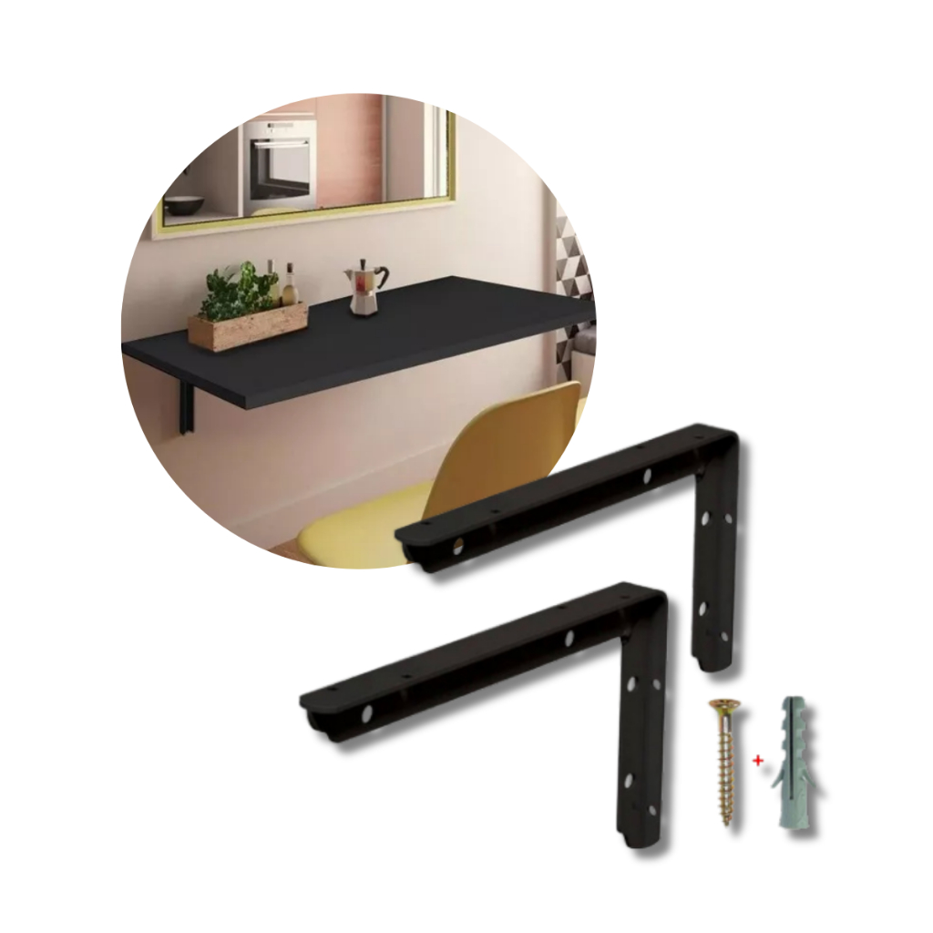 Kit 2 Mao Francesa Suporte Pia Super Reforcado PRETO FOSCO OU BRANCO com Buchas e Parafusos