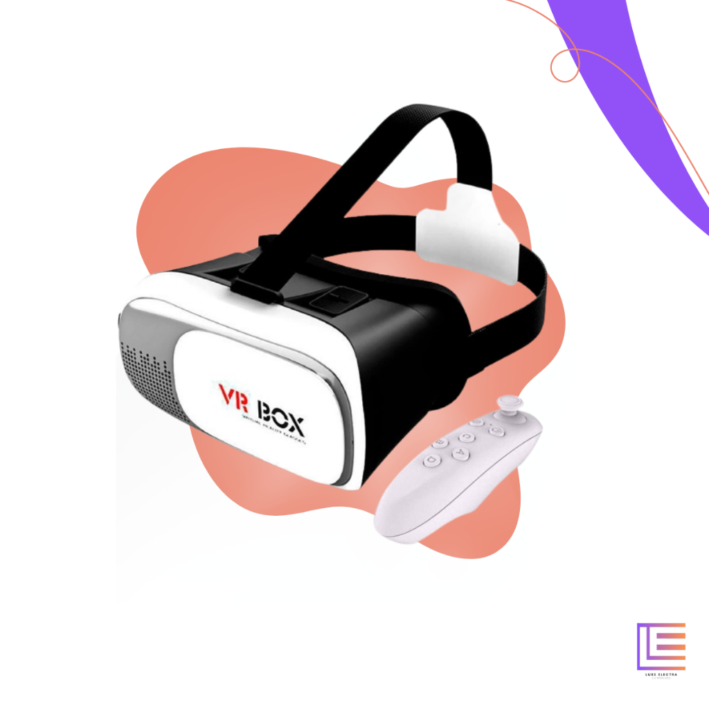 Óculos de Realidade Virtual VR Box 3D com Controle Bluetooth para Smartphone - Envio Imediato