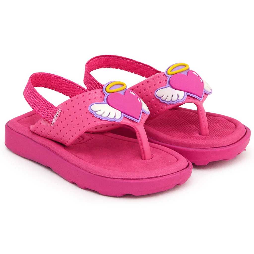 Chinelo Bebê Infantil Sandália Feminina Menina Confortável Elástico Coração Macio Leve em Oferta na Shopee