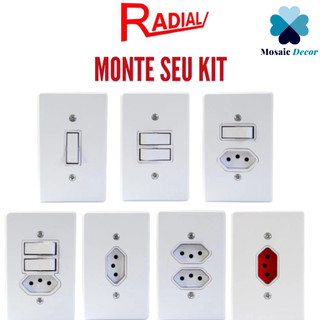 Radial Linha Gelo Tomada Interruptor 4x2 10A/20A Tomadas Simples 10a tomada 20a Tomada Com Apagador