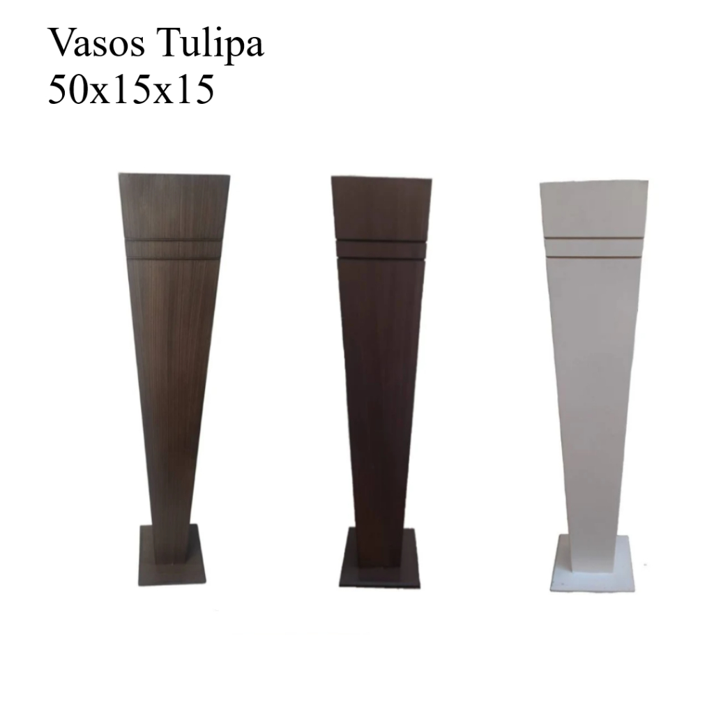 Vaso Tulipa em Mdf 6mm 50x15 Decoração, Arranjo, Flores