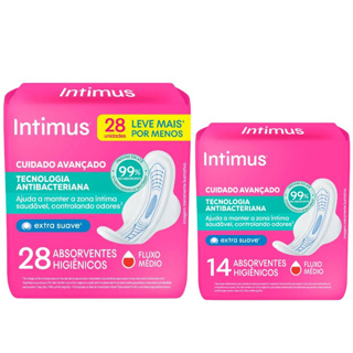 Absorvente Intimus Ultrafino Tecnologia Antibacteriana em Oferta na Shopee