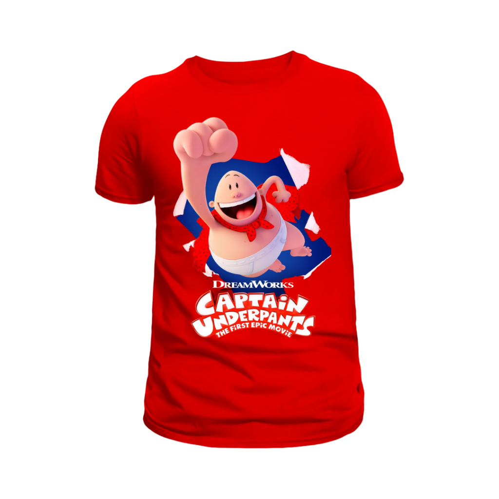 Camiseta Camisa Capitão Cueca Infantil e Adulto Blusa unissex 100% Algodão Envio imediato! em Oferta na Shopee