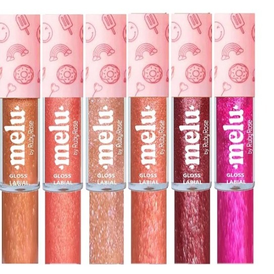 Lip Gloss Brilhante - Melu by Ruby Rose / Gloss Brilhante- Gloss Brilho Melu CORES ANTIGAS E CORES NOVAS