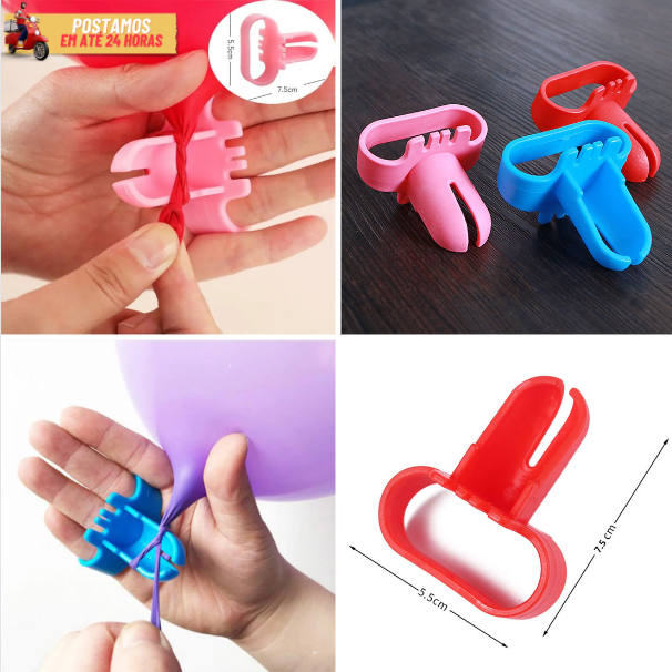 Adaptador Amarrador Para Balão Bexiga Nó Fácil em Oferta na Shopee