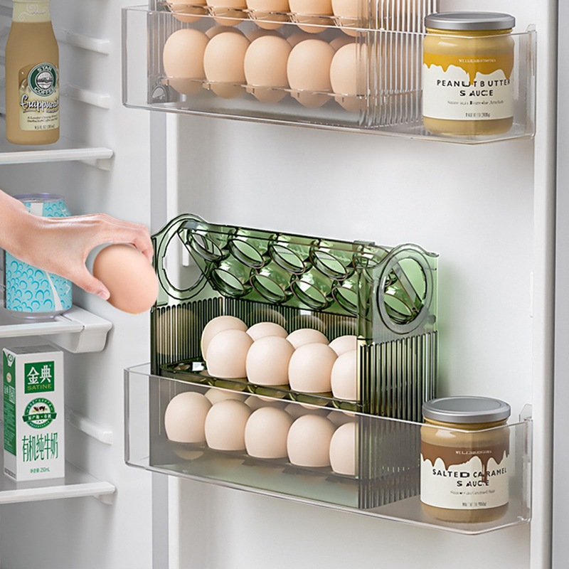 Porta Ovos de 3 andares Bandeja Dispenser Multiuso Organizadora ate 30 Un