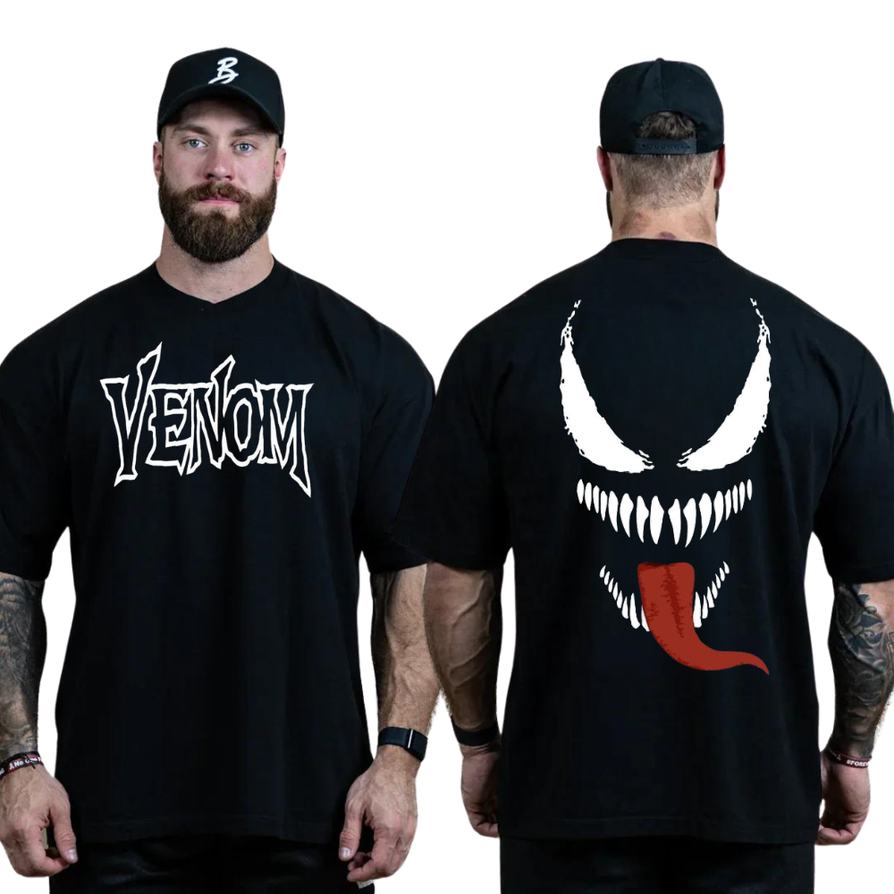 Camiseta Oversized Venon GYM Camisa Masculina Academia Algodão Premium Lançamento