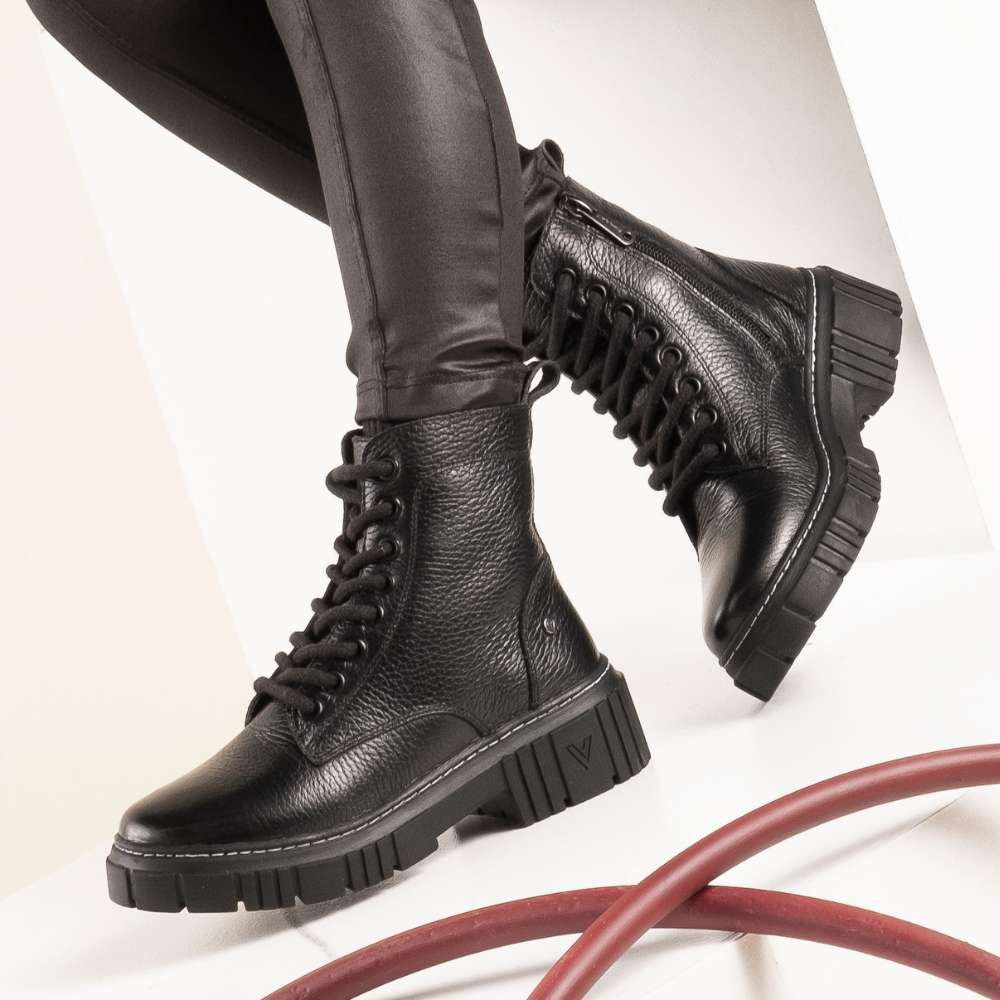 Bota Feminina Infantil Vittal Couro Legítimo Fechamento em Cadarço - Baby & Kids Fashion