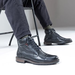Coturno Masculino Vittal Couro Legítimo Fechamento Atacador em Oferta na Shopee