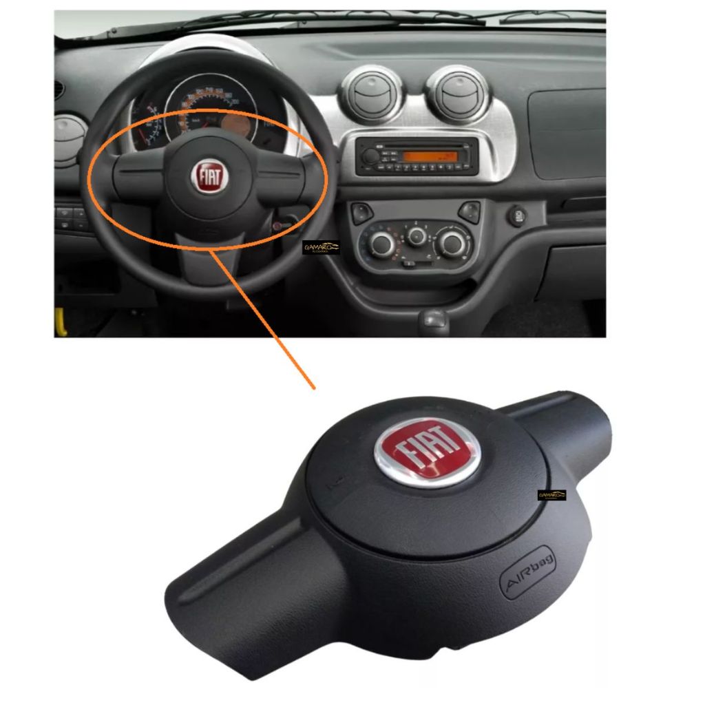 TAMPA AIRBAG SEM BOLSA FIAT UNO VIVACE FIORINO ORIGINAL - COM DETALHES DE ARMAZENAMENTO