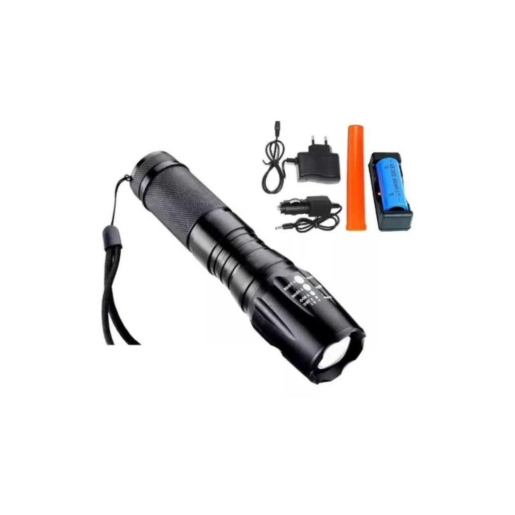 Lanterna Tática X900 Luz Led Recarregável Alta Luminosidade
