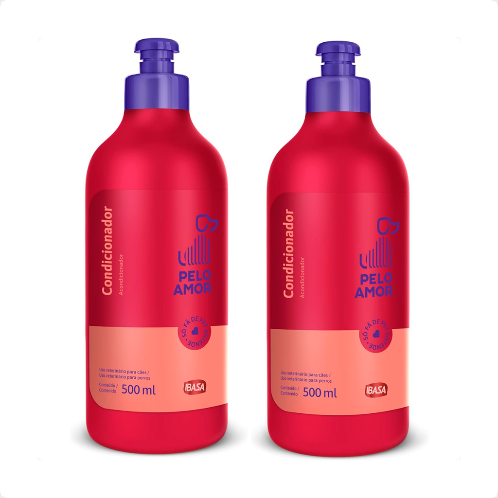 2 Condicionador P/ Cães e Gatos 500ml Ibasa - Envio Imediato