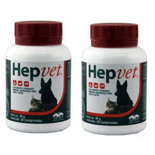 Kit c/ 2 Hepvet Suplemento 30 Comprimidos Vetnil em Oferta na Shopee