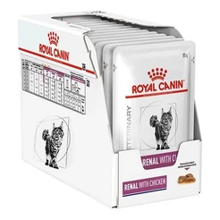 Ração Royal Canin Sachê Feline Renal Frango p/ Gatos - Caixa c/12 - 85 g