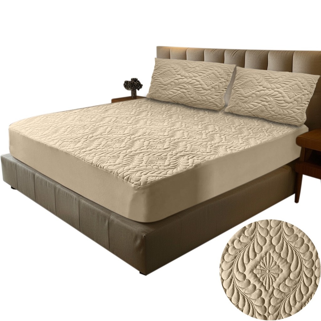 CAPA COLCHÃO PROTETOR MATELADO COM CAPAS PROTETORA DE TRAVESSEIROS - 3 PEÇAS PA CONFECÇÕES LANÇAMENTO