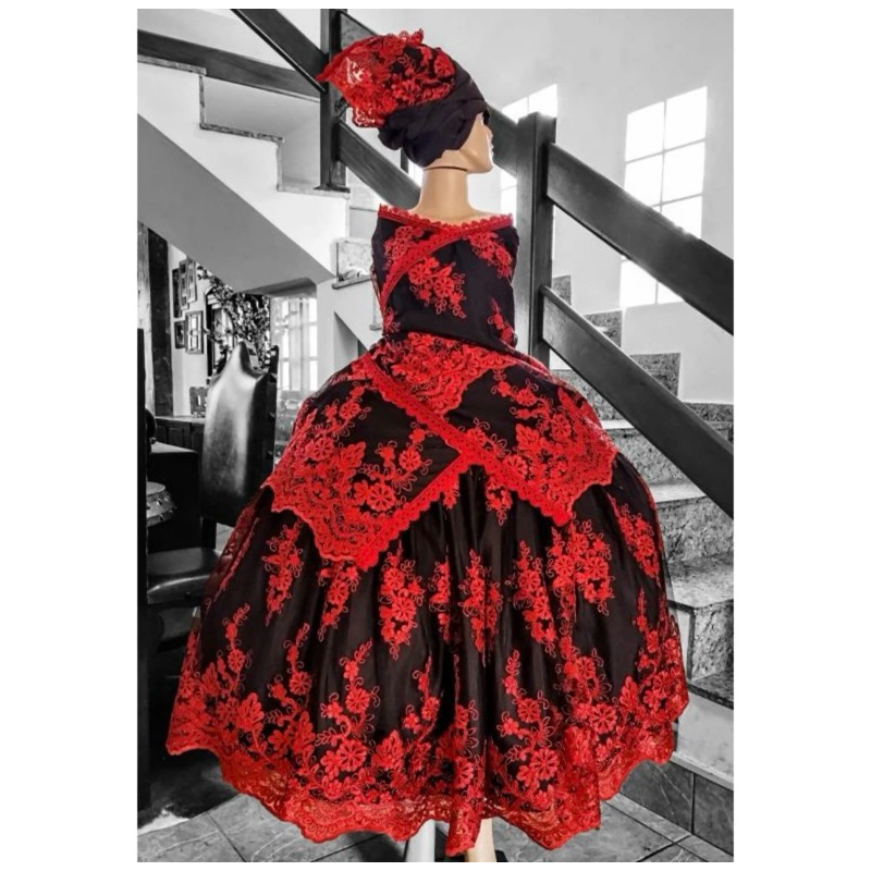 Roupa Pombogira Renda Maria Padilha Preto velho