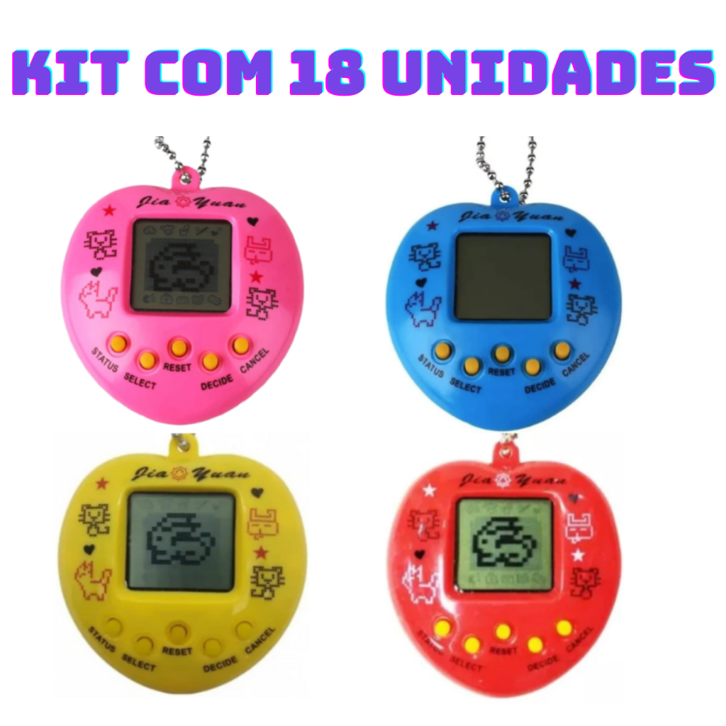 Kit com 18 Bichinho Virtual Original Egg 168 Bichos Em 1 Nostálgico Pet Virtual