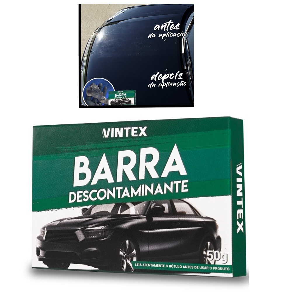 Barra Descontaminante de Pintura Automotiva Clay Bar 50g Vintex