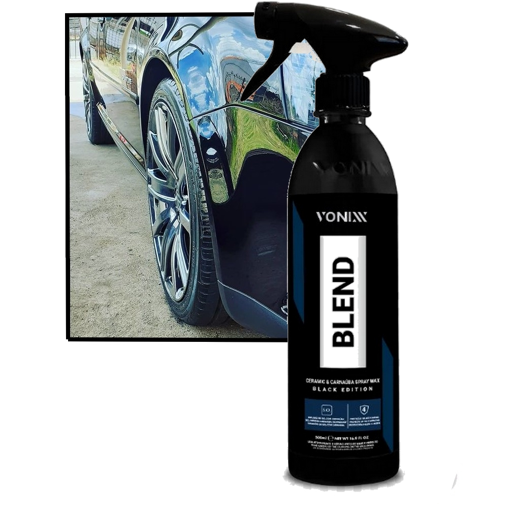 Cera Liquida p/ Carros Escuros Carnaúba Blend Spray Wax 500ml Vonixx Black Edition
