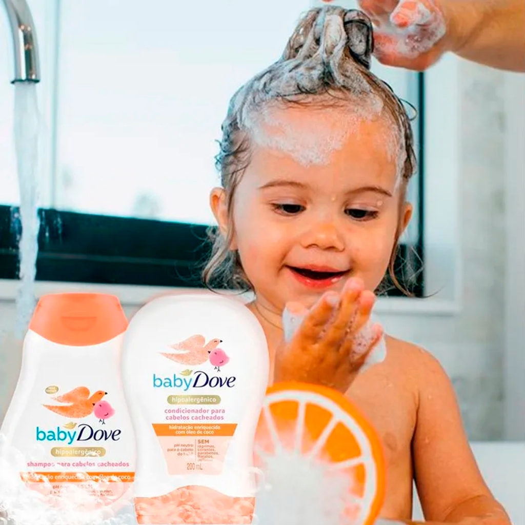 Detalhes do Shampoo Hidratação Cabelos Cacheados Baby Dove 200ml