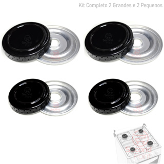 Kit Bacias e Espalhadores Fogão Itatiaia Star 4 Bocas - 2 Pequenos e 2 Grandes em Oferta na Shopee