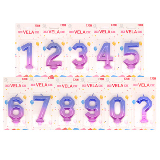 vela de Anivesario Gradiente 0-9 7.7Cm em Oferta na Shopee