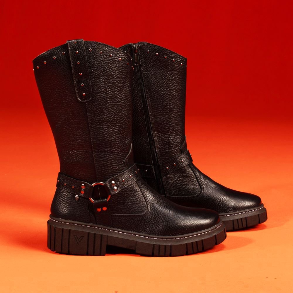 Bota Feminina Vittal Couro Legítimo Country Fivela