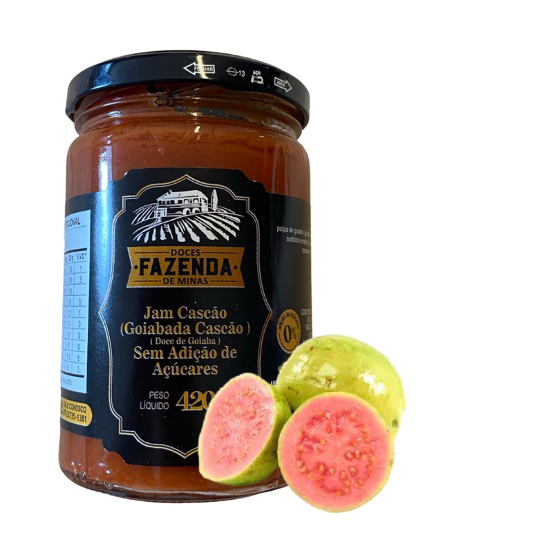Goiabada Cascão Diet (Jam Cascão) 420g Fazenda De Minas Zero Açúcar