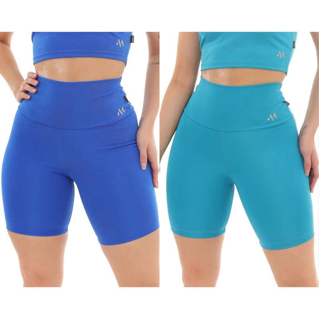 Kit 2 Bermuda Blackout Feminina Zero Transparencia Moda Fitness