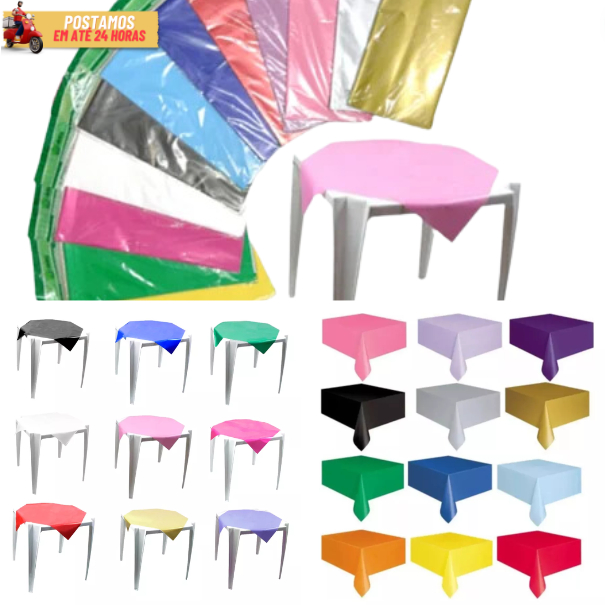 Kit 20 Toalhas De Mesa Lisa Plástica 80x80cm Para Aniversário Festa Casamento em Oferta na Shopee