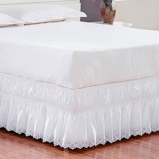 Saia Box Casal Queen Perolla Bordado Ultrassônico com Elástico em Oferta na Shopee