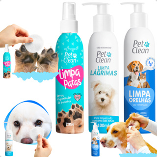 Kit Pet Clean Limpador de Patas Patinhas + Orelhas Ouvidos + Lágrimas Pet Clean para Cachorro e Gato em Oferta na Shopee
